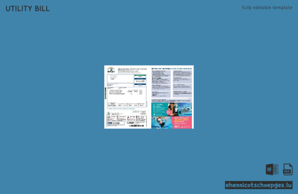 Australien, NSW, Hornsby Shire Council, Stromrechnung (Word-Format, 2 Seiten), Beispielvorschau
